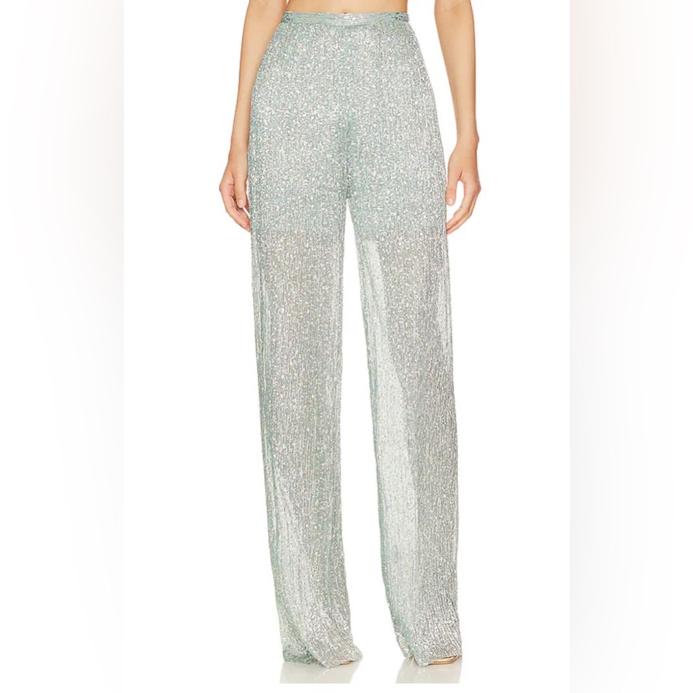 NWT Sabina Musayev Mark Pant in Sage Blue, size M